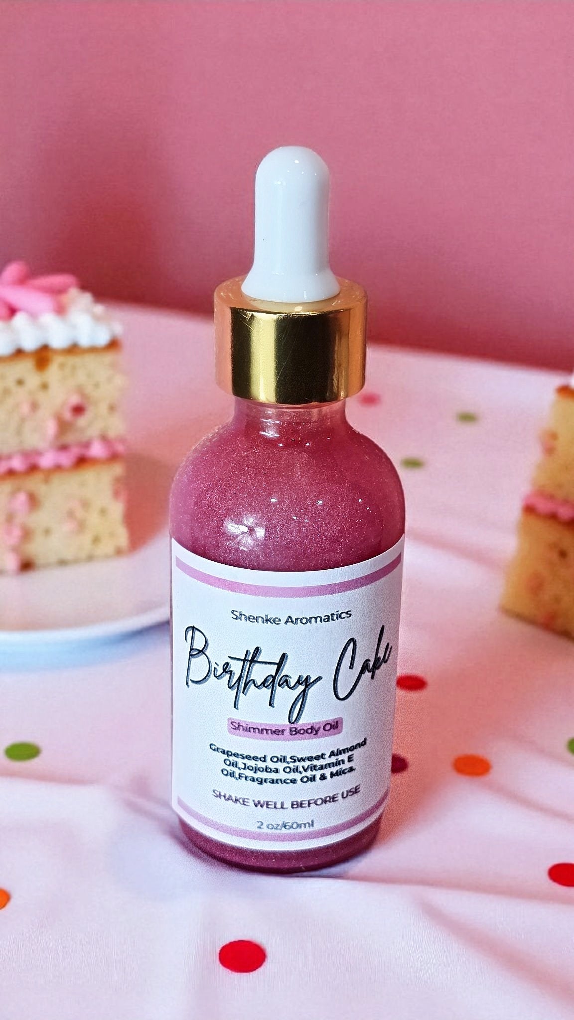 Birthday Cake Glow Body Oil(1 oz sample)