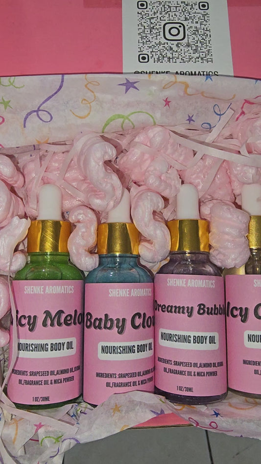 Body Oil Sample Box – 5 Scents